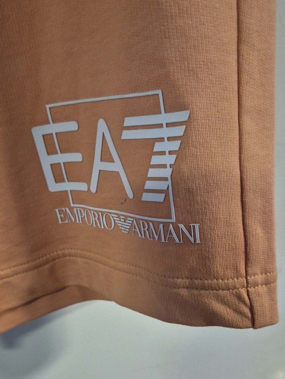 Emporio Armani Men’s Peach Drawstring Shorts - Picture 2 of 3